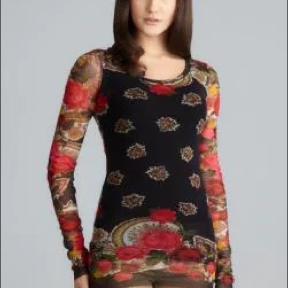Jean Paul Gaultier Floral Mesh Top - Picture 6 of 6